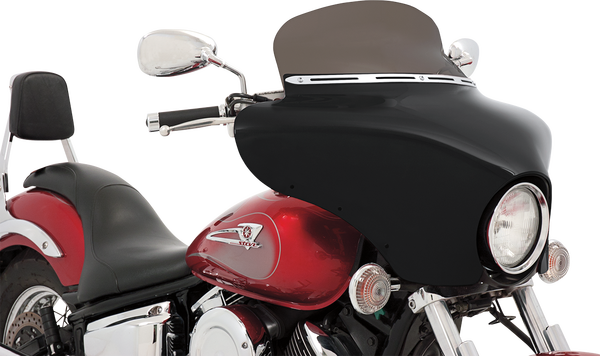 Slotted Stainless Steel Batwing Fairing Trim Chrome, Polished, 1, nordicamoto.ro