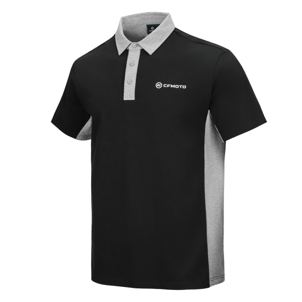 TRICOU POLO CASUAL CFMOTO – NEGRU/GRI, 4, nordicamoto.ro