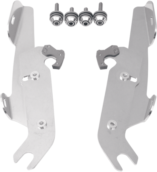 Fats/slim Windshield  Trigger-lock Complete Mount Kit Polished, 1, nordicamoto.ro