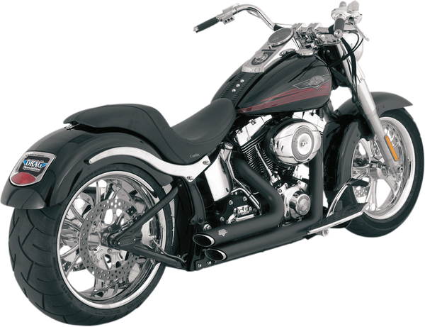 Shortshots Staggered Exhaust System Black, 1, nordicamoto.ro