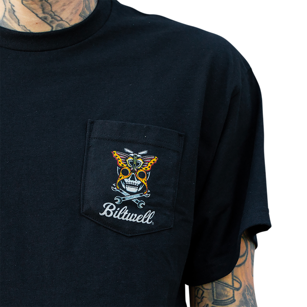 Skull Moth T-shirt Black S, 3, nordicamoto.ro