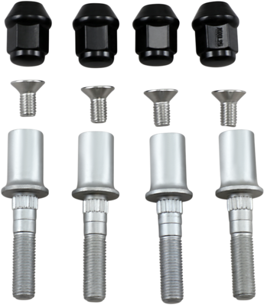 MOOSE RACING Wheel Stud-nut Kit Silver -0