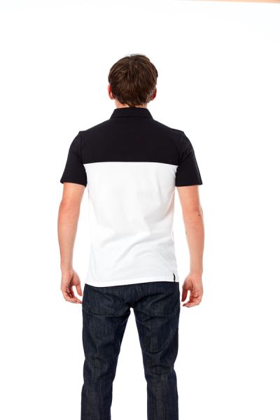 Paddock Polo Shirt White, Black -2