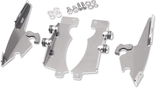 Fats/slim Windshield Trigger-lock Complete Mount Kit Polished, 1, nordicamoto.ro