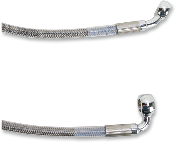 Extended Length Stainless Steel Brake Line Kit Silver, Clear-coated Oversize [+152 mm (6'')], 1, nordicamoto.ro