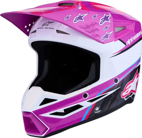 Casca Copii Alpinestars SM3 Falcon Mov/Alb/Roz S, 1, nordicamoto.ro
