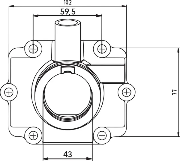Carburetor Mounting Flange Black-0