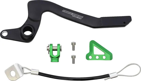 MOOSE RACING Brake Pedal Black, Green -0