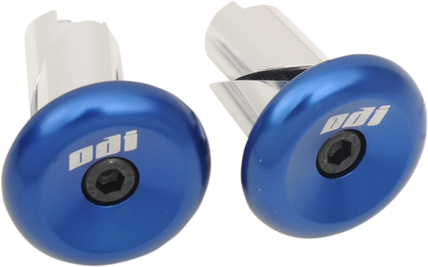 Aluminum Handlebar End Plug Blue 