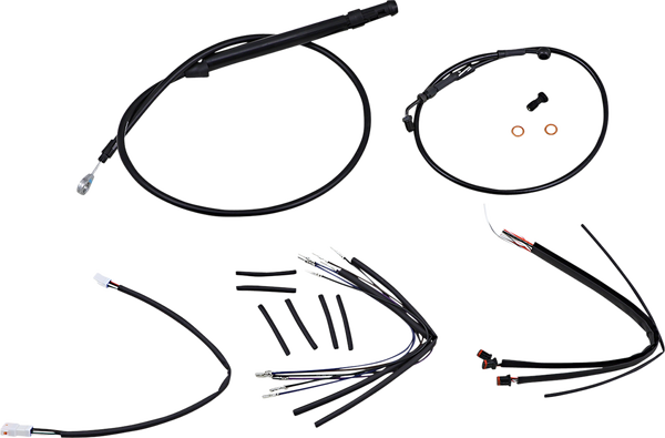 Handlebar Cable And Brake Line Kit For Burly Ape Handlebars Black, 1, nordicamoto.ro