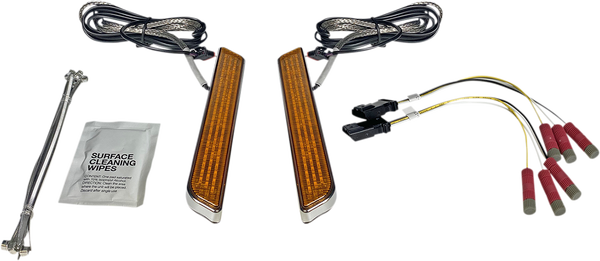 Universal Led Front Fork Lightz Chrome, 1, nordicamoto.ro