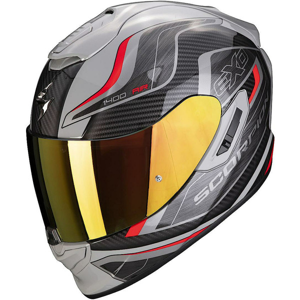 Casca integrala sport/touring SCORPION EXO-1400 EVO AIR ATTUNE Negru/Gri/Rosu XXL, 1, nordicamoto.ro