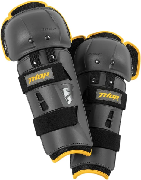 Genunchiere Thor Sector GP Charcoal/Yellow-1