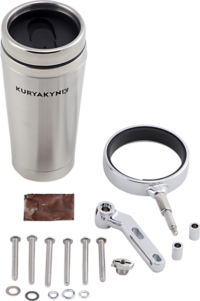 Universal Drink Holder With Mug Silver, 1, nordicamoto.ro