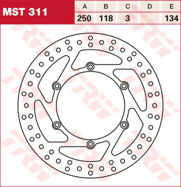 Disc de frână fix, rotund, 250–299 mm, 1, nordicamoto.ro