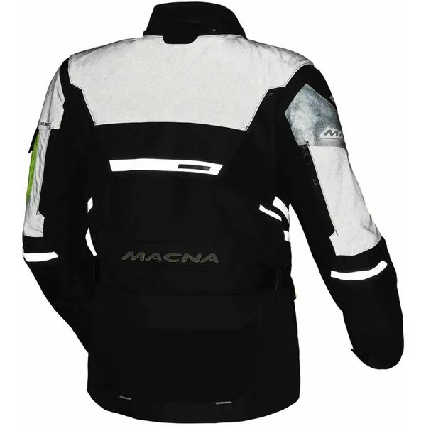 Geaca textil impermeabila touring/adventure MACNA FLEXODUS Night Eye™ XXL Negru Night Eye/Galben fluo, 6, nordicamoto.ro
