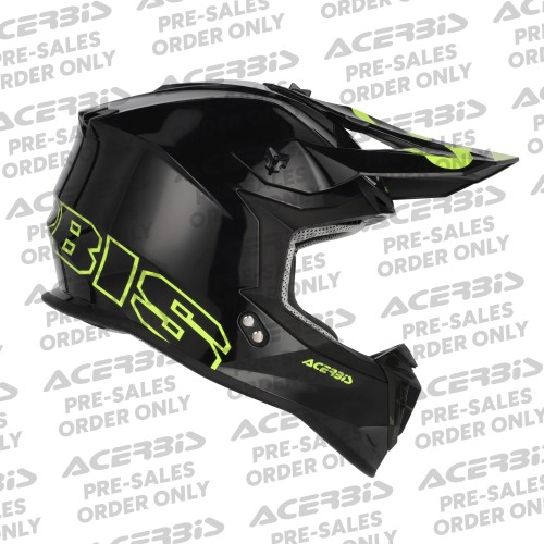 Casca Acerbis Linear 22-06 Solid Color Negru/Galben Fluo XS, 2, nordicamoto.ro