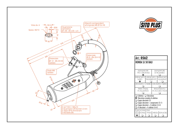 Sitoplus Full-system Exhaust Black, 1, nordicamoto.ro