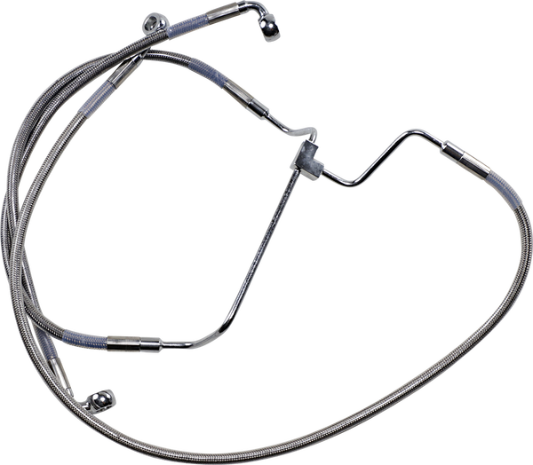 Extended Length Stainless Steel Brake Line Kit Silver, Clear-coated Oversize [+102 mm (4'')], 1, nordicamoto.ro