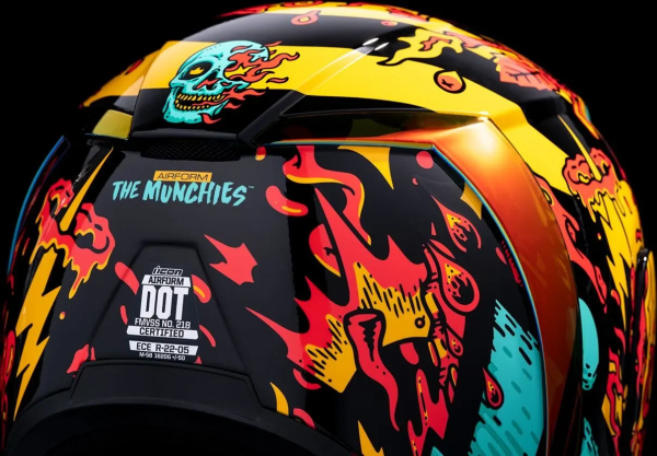 Casca Icon Airform Munchies Mips Green/Orange/Blue, 8, nordicamoto.ro