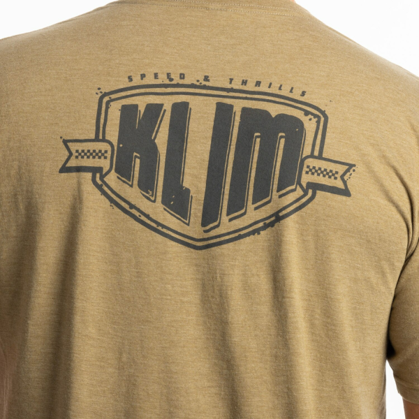 Tricou Klim Full Throttle Tri-blend Coyote Brown Heather - Asphalt-0