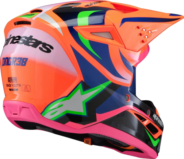 Casca Copii Alpinestars S-M3 Deegan Orange/Pink/Purple-5
