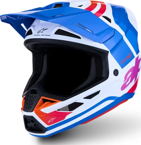 Casca Alpinestars S-M7 Core Alb/Albastru/Roz XS, 1, nordicamoto.ro