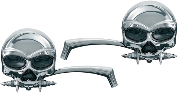 Skull Mirrors Silver, 1, nordicamoto.ro