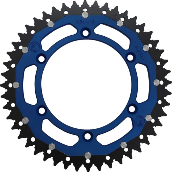 MOOSE RACING Dual Sprocket Blue -0