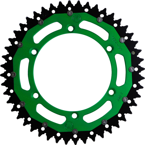 MOOSE RACING Pinion dublu verde, 2, nordicamoto.ro