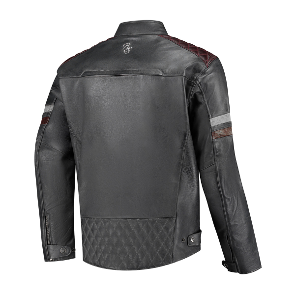 Geaca Piele Rusty Stitches Jari V2 Grey/Light Grey/Maroon-0