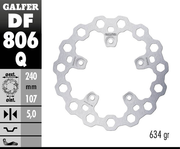 Cubiq Brake Rotor Silver, 2, nordicamoto.ro