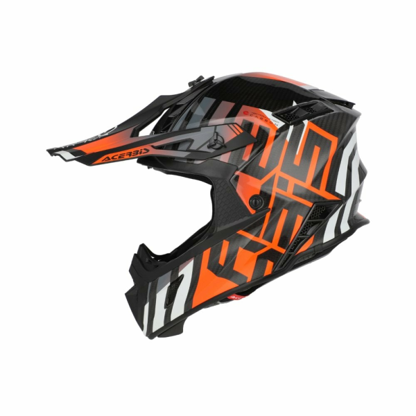 Casca Acerbis Steel Carbon 22.06 Black/Orange-9