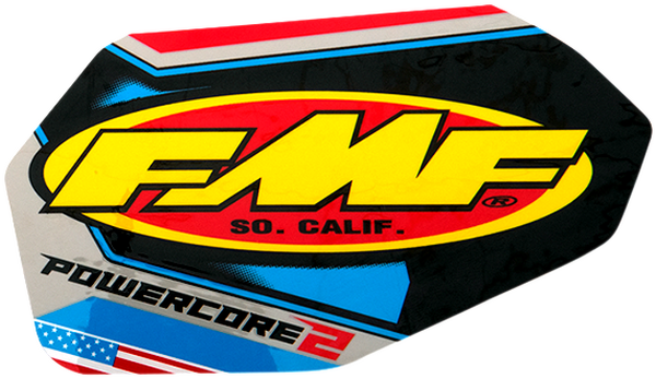 Fmf Exhaust Replacement Decal Black, Blue, Red, Yellow