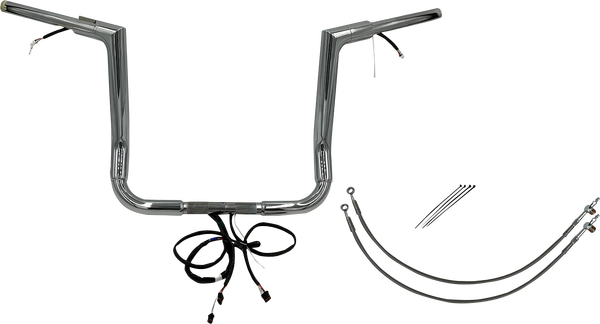 Plug & Play Ez Install 1-1/2(r) Flat Top Handlebar Kit Silver, 2, nordicamoto.ro