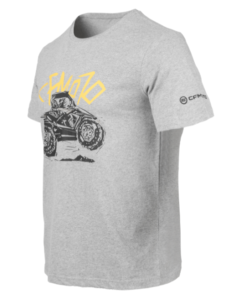 Tricou Casual Moto Cartoon Gri/Negru CFMOTO, 6, nordicamoto.ro