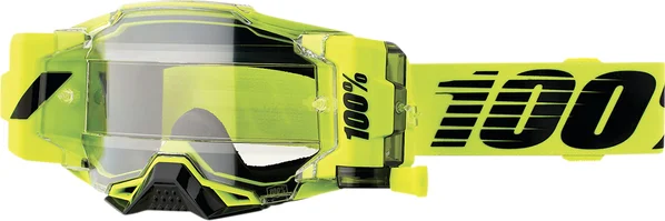 Ochelari 100% Armega Goggles Yellow/Clear ONE SIZE, 1, nordicamoto.ro