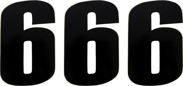 MOOSE RACING Vinyl Race Numbers Black 