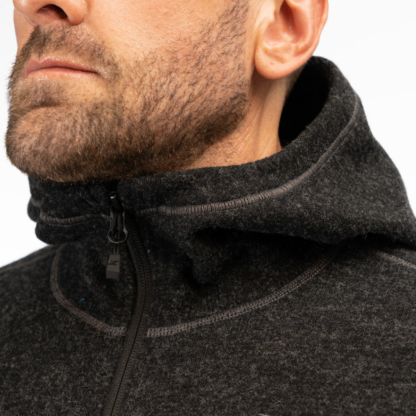 Hanorac Snowmobil Klim Bighorn Canyon Wool Fleece Mid Layer Black Heather-12