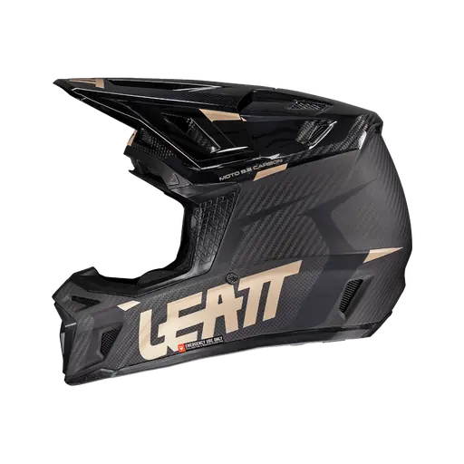 Casca Leatt 9.5 Carbon V25 Black/Gold + Ochelari-2