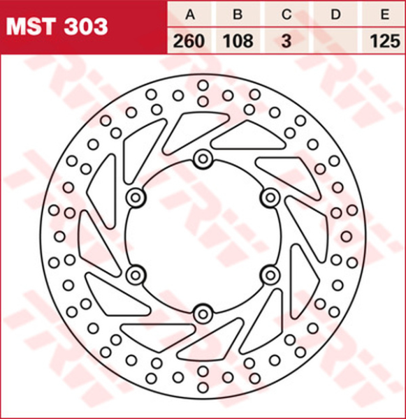 Disc de frână fix, rotund, 250–299 mm, 1, nordicamoto.ro