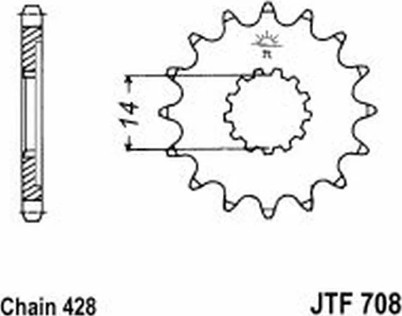 Pinion față Natural, 1, nordicamoto.ro
