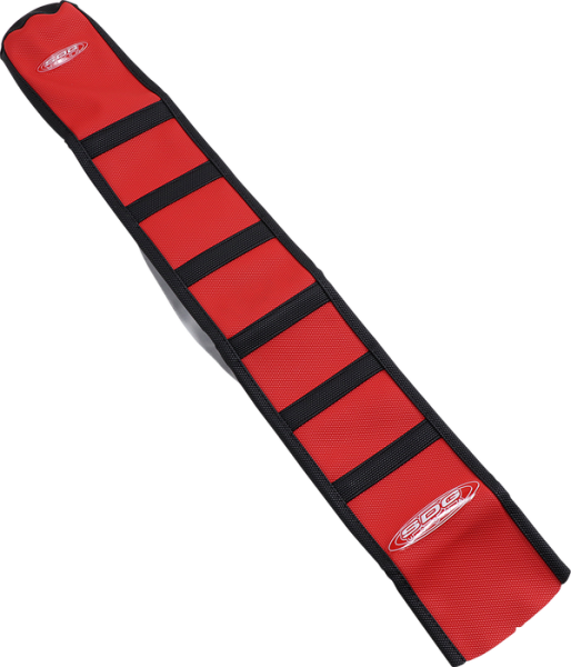 6-rib Gripper Seat Cover Black, Red, 1, nordicamoto.ro