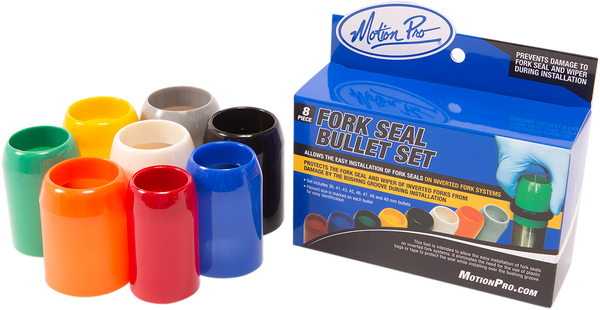 Fork Seal Bullet Set Silver, Yellow, White, Red, Orange, Green, Blue, Black -1