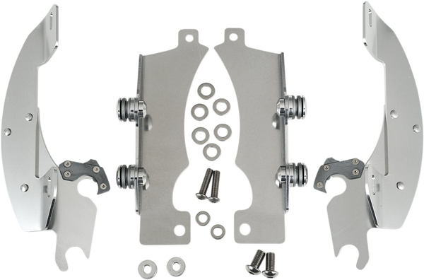Fats/slim Windshield Trigger-lock Complete Mount Kit Polished, 1, nordicamoto.ro