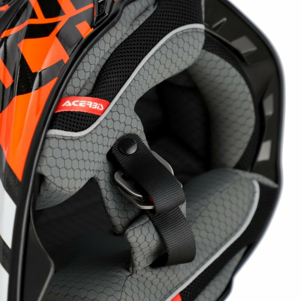 Casca Acerbis Steel Carbon 22.06 Black/Orange-0