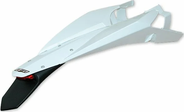 Aripile spate Enduro cu lumină, culoare alb, 1, nordicamoto.ro