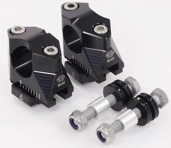 2d.gt Handlebar Risers Black, 1, nordicamoto.ro