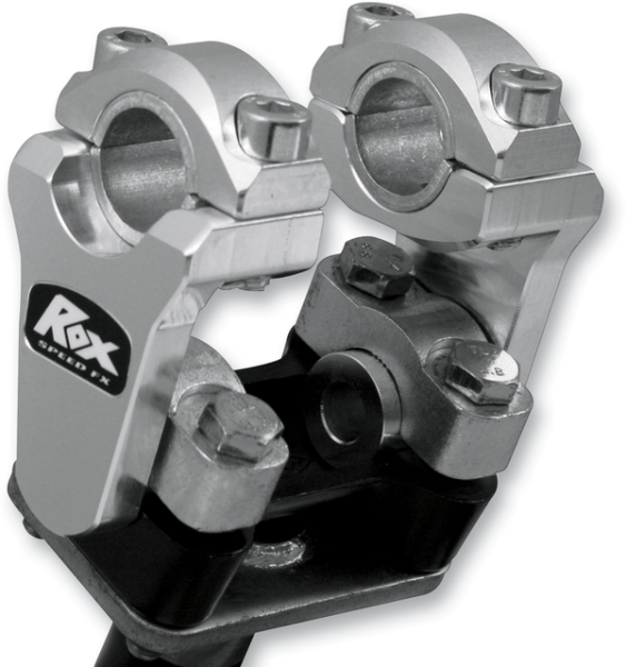 Elite Pivoting Handlebar Risers For 7/8(r) And 1-1/8(r) Handlebars Silver, 2, nordicamoto.ro