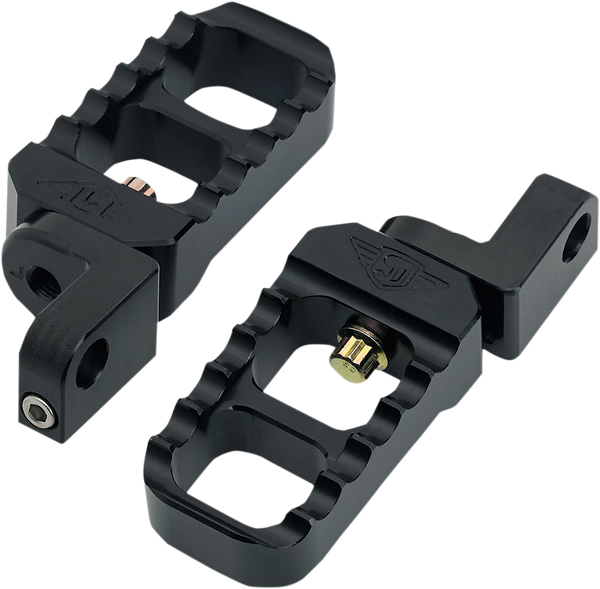 Adjustable Serrated Billet Footpegs Black Short, 3, nordicamoto.ro